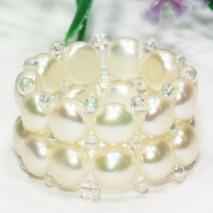 Ring aus Süßwasserperlen, Perlenring, Perlen, 4151